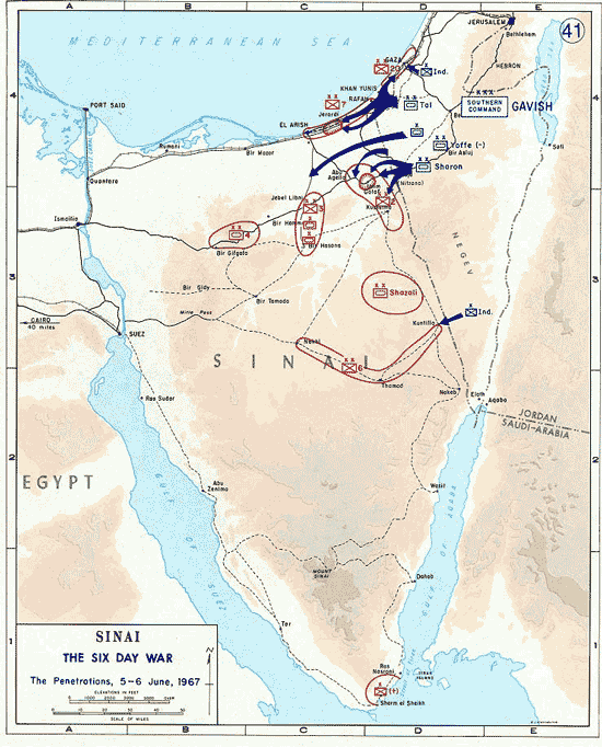 1967_Six_Day_War_-_conquest_of_Sinai_5-6_June