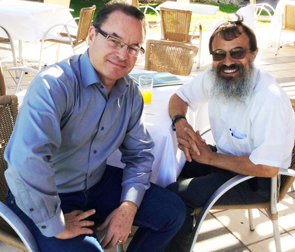 Christian/Jewish Fellowship at Zion’s Shareholder Meeting: Pastor Wayne Hilsden (King of Kings Community, Jerusalem) and Rabbi Hanan Schlesinger (Community Rabbinic Scholar for Jewish Studies Initiative of North Texas and Jerusalem-Gush Ezion).