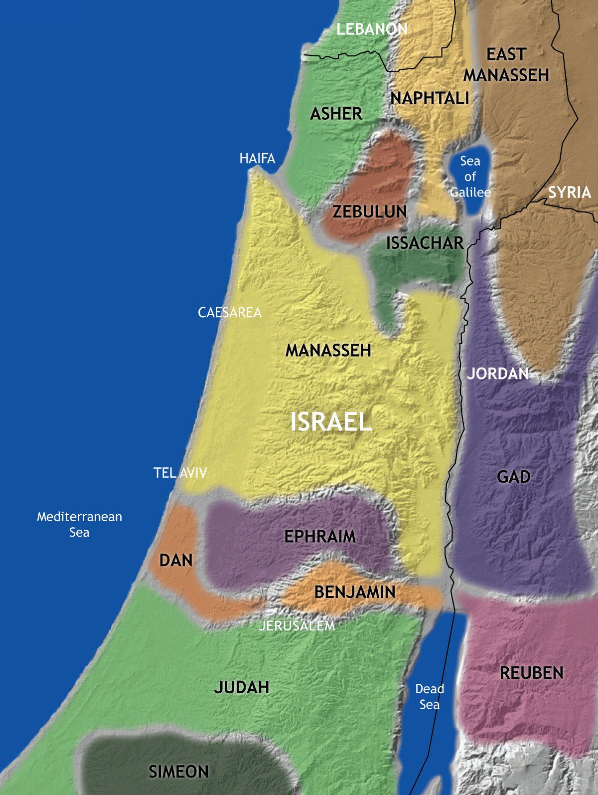 Ancient Israel Map Bible
