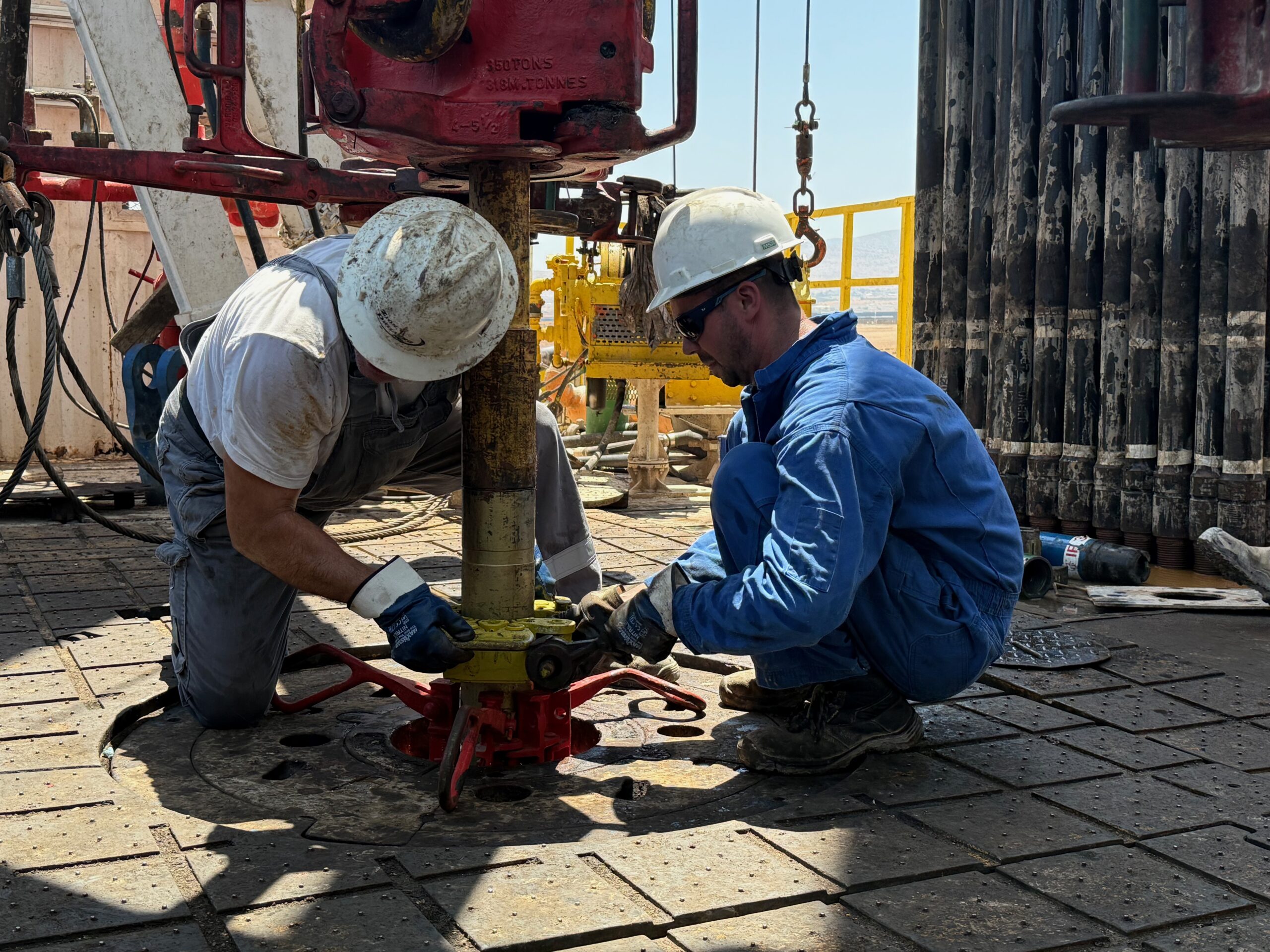 MJ-02 field crew working at the rig