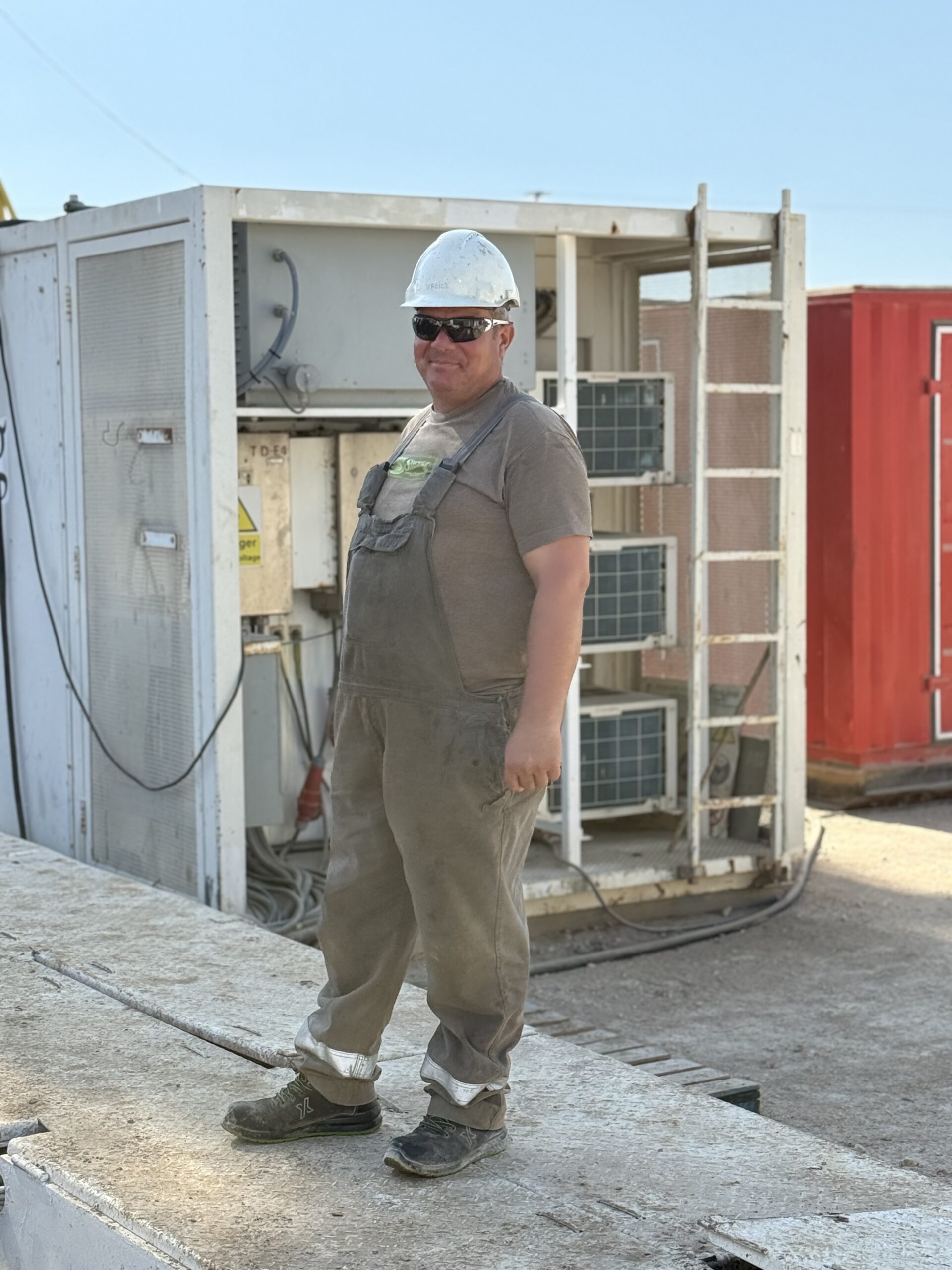 MJ-02 crew member at the well site